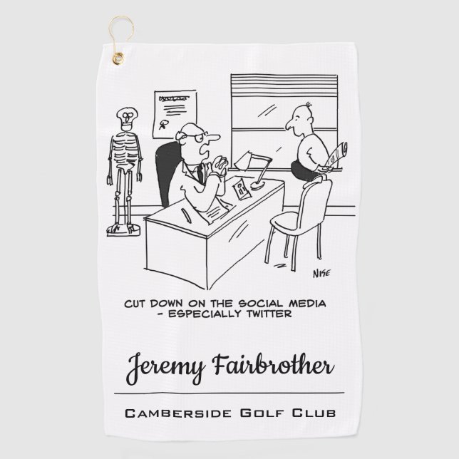 Toalla De Golf Médica le dice a la paciente que se mantenga aleja (Anverso)