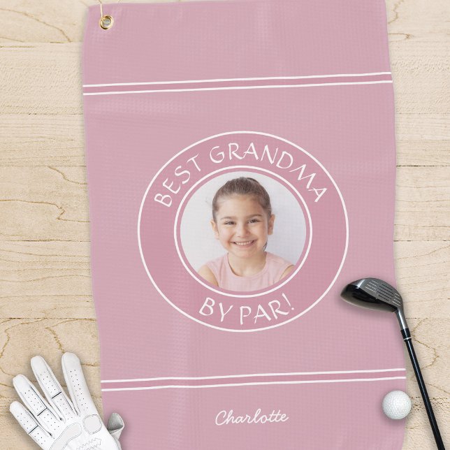 Toalla De Golf Mejor Abuela De Par Elegant Golfer Fun De Foto Ros (Best Grandma By Par Elegant Golfer Pink Photo Fun Golf Towel)