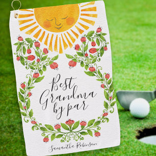 Toalla De Golf Mejor Abuela Monogramada por Par