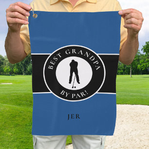 Toalla De Golf Mejor Abuelo Golfista Monogramado Deportes Negro A