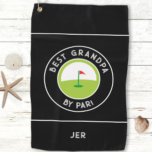 Toalla De Golf Mejor Abuelo Por Par Divertido Personalizado Blanc