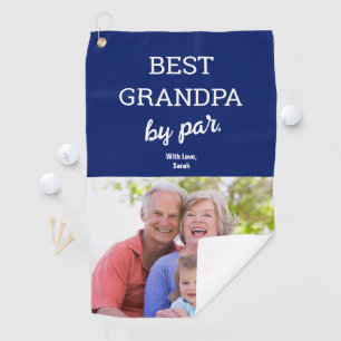 Toalla De Golf Mejor abuelo por par Foto Día del padre Personaliz