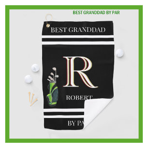 Toalla De Golf Mejor Abuelo por Par Personalizado Monograma Clube