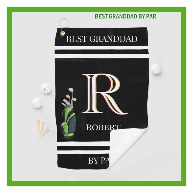 Toalla De Golf Mejor Abuelo por Par Personalizado Monograma Clube (Subido por el creador)