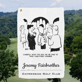 Toalla De Golf Mejor advertencia de hombre a Groom en Boda gracio