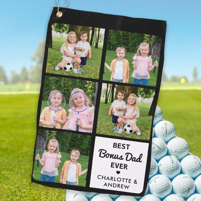 Toalla De Golf Mejor BONUS DAD Ever Golfer Personalizado 5 Collag (Subido por el creador)