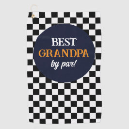 Toalla De Golf Mejor cheque en blanco y negro moderno para el abu