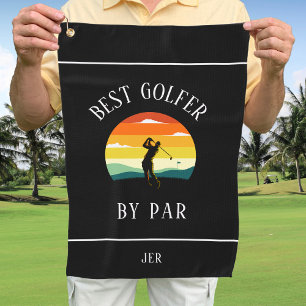 Toalla De Golf Mejor Golfista Por Par Golfista Castigo Silueta Ne