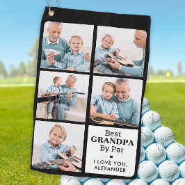 Toalla De Golf Mejor GRANDPA Por Par - Collage de fotos Personali