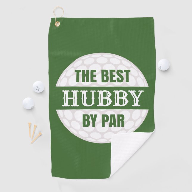Toalla De Golf Mejor Hubby de Par Golfers Funny Pun (In situ)