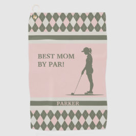 Toalla De Golf Mejor Mamá De Par Monogrammed