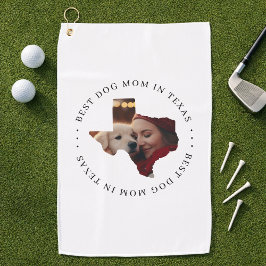 Toalla De Golf Mejor Mamá Perro en Texas Foto Personalizada