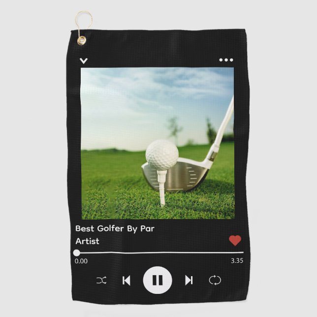 Toalla De Golf Mejor moda de cumpleaños de la canción del abuelo  (Anverso)