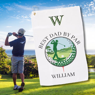 TOALLA DE GOLF * MEJOR PADRE DE APELLIDO PERSONALIZADO MONOGRAM
