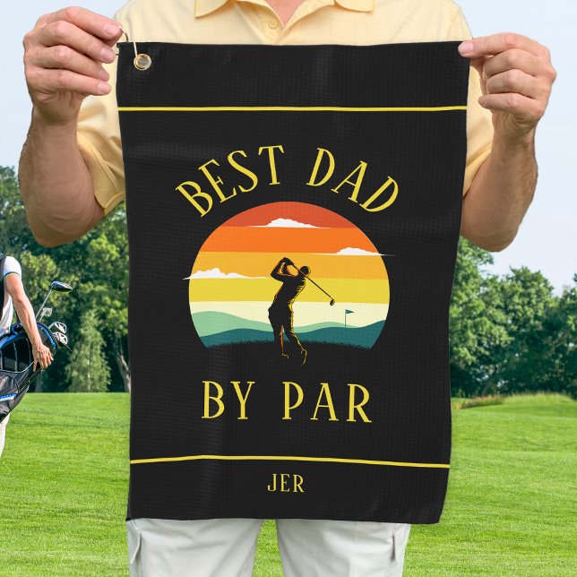 Toalla De Golf Mejor Papá De La Historia De Par Golfer Silhouette (Subido por el creador)