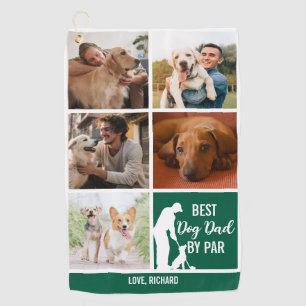 Toalla De Golf Mejor papá de perro por Collage de fotos de pera p