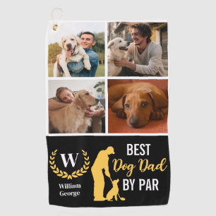 Toalla De Golf Mejor papá de perro por Collage de fotos de pera p