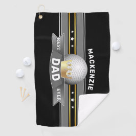 Toalla De Golf Mejor Papá del Mundo Corona de Oro Falso y Golf Sp