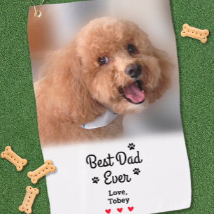 Toalla De Golf Mejor Papá del Mundo Personalizado Amante de Perro