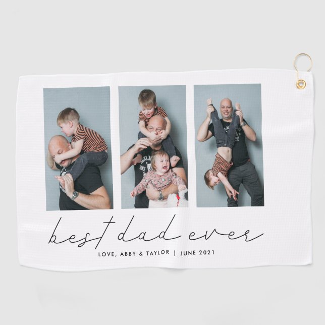 Toalla De Golf Mejor Papa nunca moderno multifoto (Horizontal)