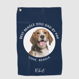 Toalla De Golf Mejor Papá Perro con Diferencia Foto Personalizada