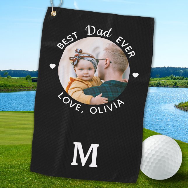 Toalla De Golf Mejor Papá Personalizado De La Historia (Subido por el creador)