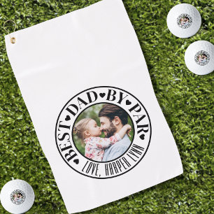 Toalla De Golf Mejor Papá Personalizado Por Foto De Par