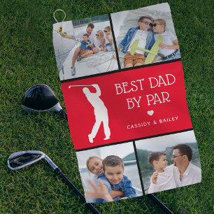 Toalla De Golf Mejor Papa personalizado por Par Collage de fotos