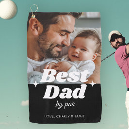 Toalla De Golf Mejor Papá Personalizado Por Par Retro Foto Genial