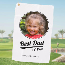 Toalla De Golf Mejor papá por el nombre de foto de Par Personaliz