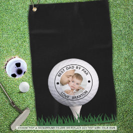 Toalla De Golf Mejor Papá Por Foto De Par Personalizado