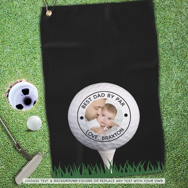 Toalla De Golf Mejor Papá Por Foto De Par Personalizado (Subido por el creador)
