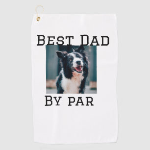 Toalla De Golf Mejor papá por mascota de perro de par. Foto moder