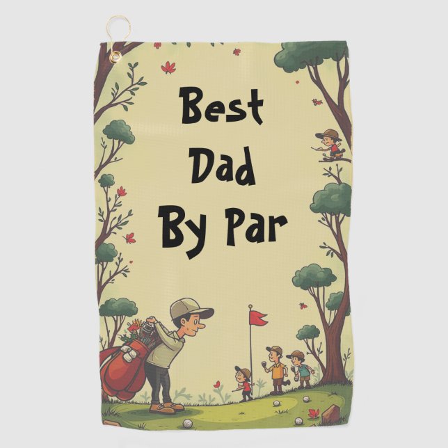 Toalla De Golf Mejor Papá Por Par (Anverso)
