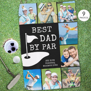 Toalla De Golf MEJOR PAPÁ POR PAR 8 Collage de Fotos Personalizad