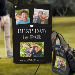 Toalla De Golf Mejor Papá por Par collage de fotos personalizado