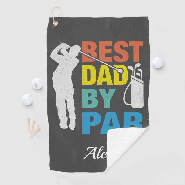 Toalla De Golf Mejor papá por Par Custom Name Día del Padre (In situ)