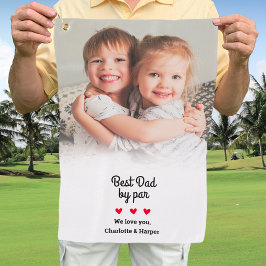 Toalla De Golf Mejor Papá Por Par Foto Moderna Personalizado Día 