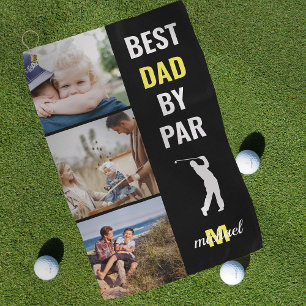Toalla De Golf Mejor Papá por Par Foto Monograma Regalo del Día d