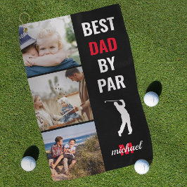 Toalla De Golf Mejor Papá Por Par Foto Monograma Regalo Día del P