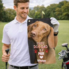 Toalla De Golf Mejor Papá Por Par Foto Perro