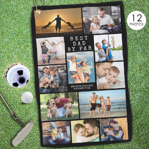 Toalla De Golf Mejor PAPÁ por PAR Fotografía Collage Personalizad