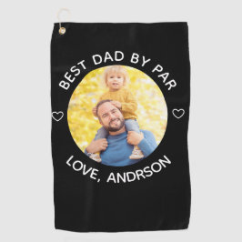 Toalla De Golf Mejor Papá Por Par Nombre Personalizado Foto Día d