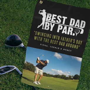Toalla De Golf Mejor Papá Por Par Personalizado con Cota y Foto