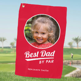Toalla De Golf Mejor papá por Par Personalizado Kid's Photo Name 