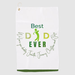 Toalla De Golf Mejor Papá Que Golfer Te Amamos Día De Los Padres