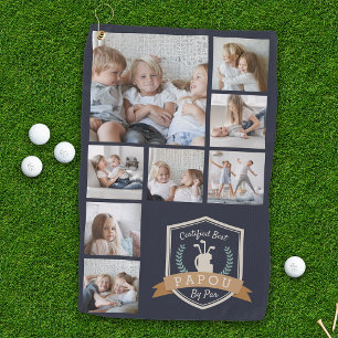 Toalla De Golf Mejor Papou by Par COLLAGE DE FOTOS