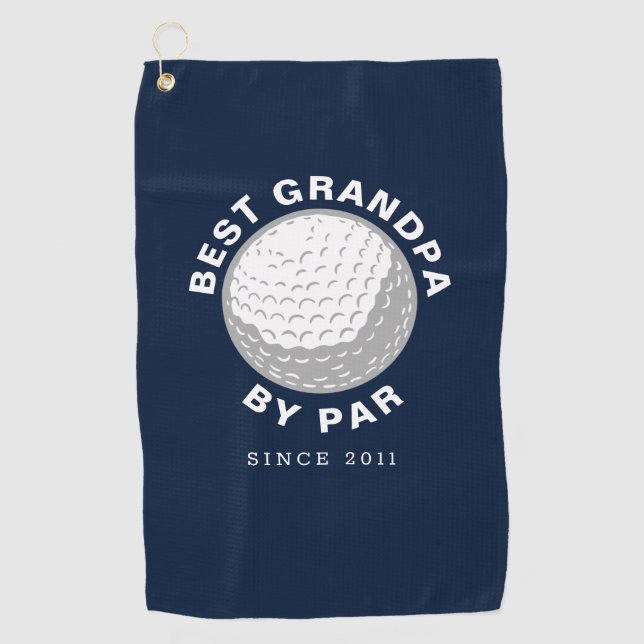 Toalla De Golf Mejor Personalizado del Día del Padre Abuelo (Anverso)