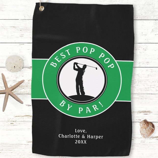 Toalla De Golf Mejor Pop De Par Elegant Deportivo Personalizado D (Best Pop Pop By Par Elegant Sports Golfer Custom Golf Towel)