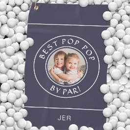 Toalla De Golf Mejor Pop Pop Por Foto Azul